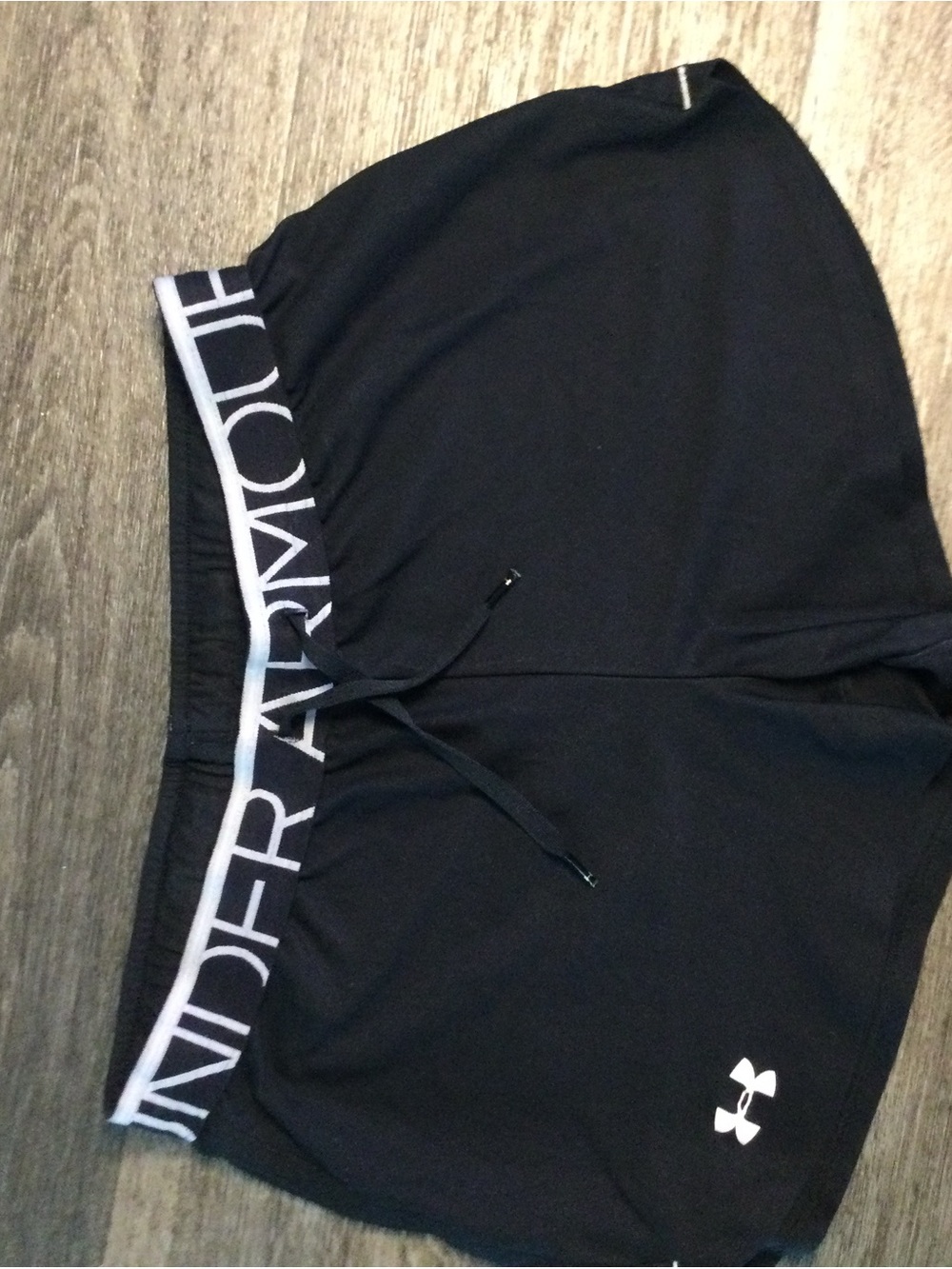 Under Armour Black Athletic Shorts with Branded Waistband